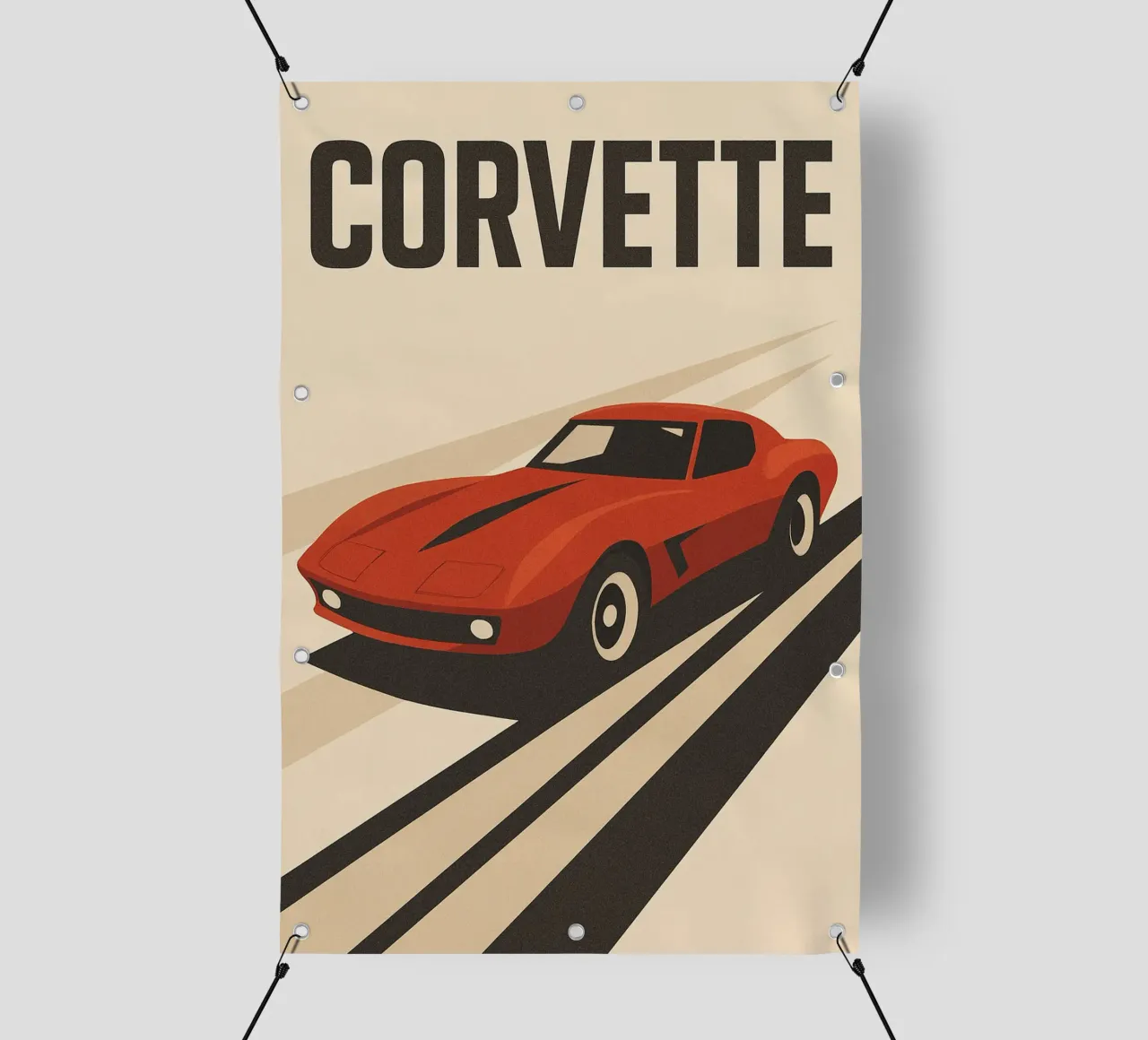 CORVETTE - La leggenda americana a tutta velocità telo in pvc da Art Typo Essentiel