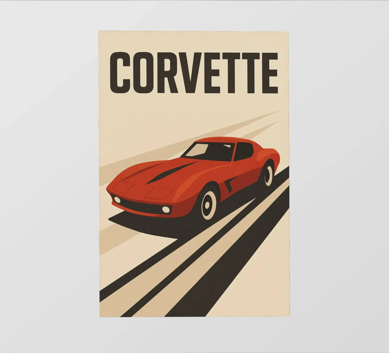CORVETTE - La leggenda americana a tutta velocità telo in pvc da Art Typo Essentiel