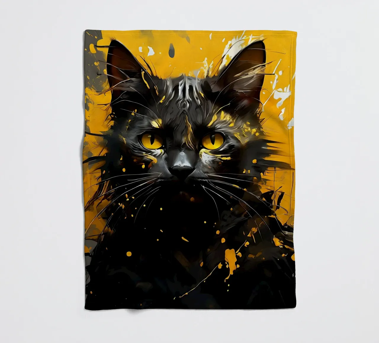 Cat_Style_G_1 fleece blanket by Tierisch bunt by LK