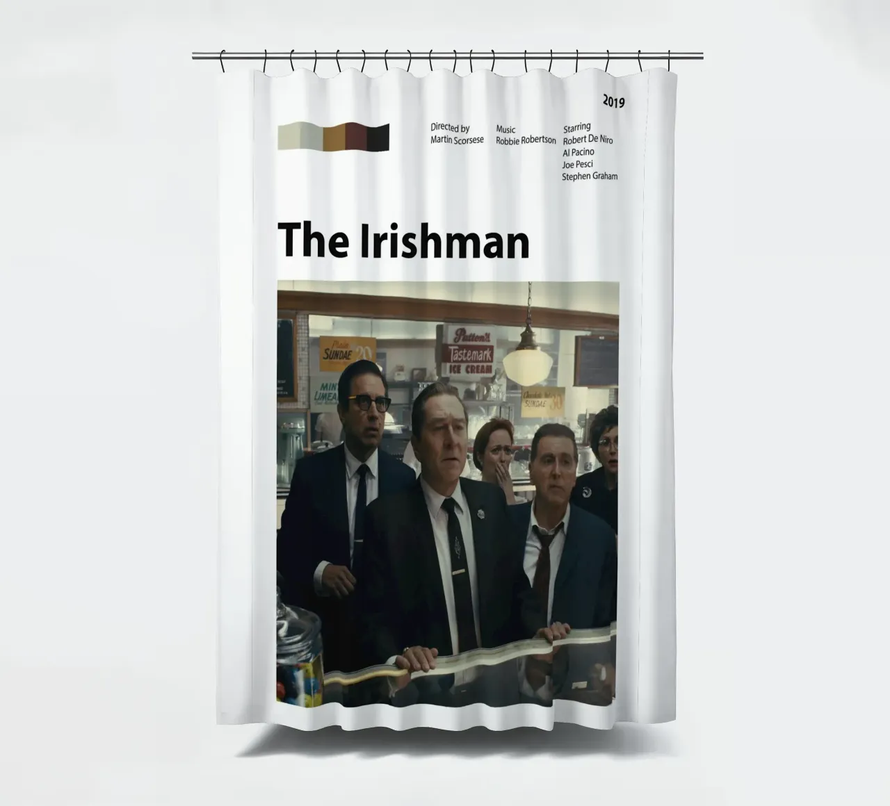 The Irishman shower curtain by 🎞 The Movie Wall