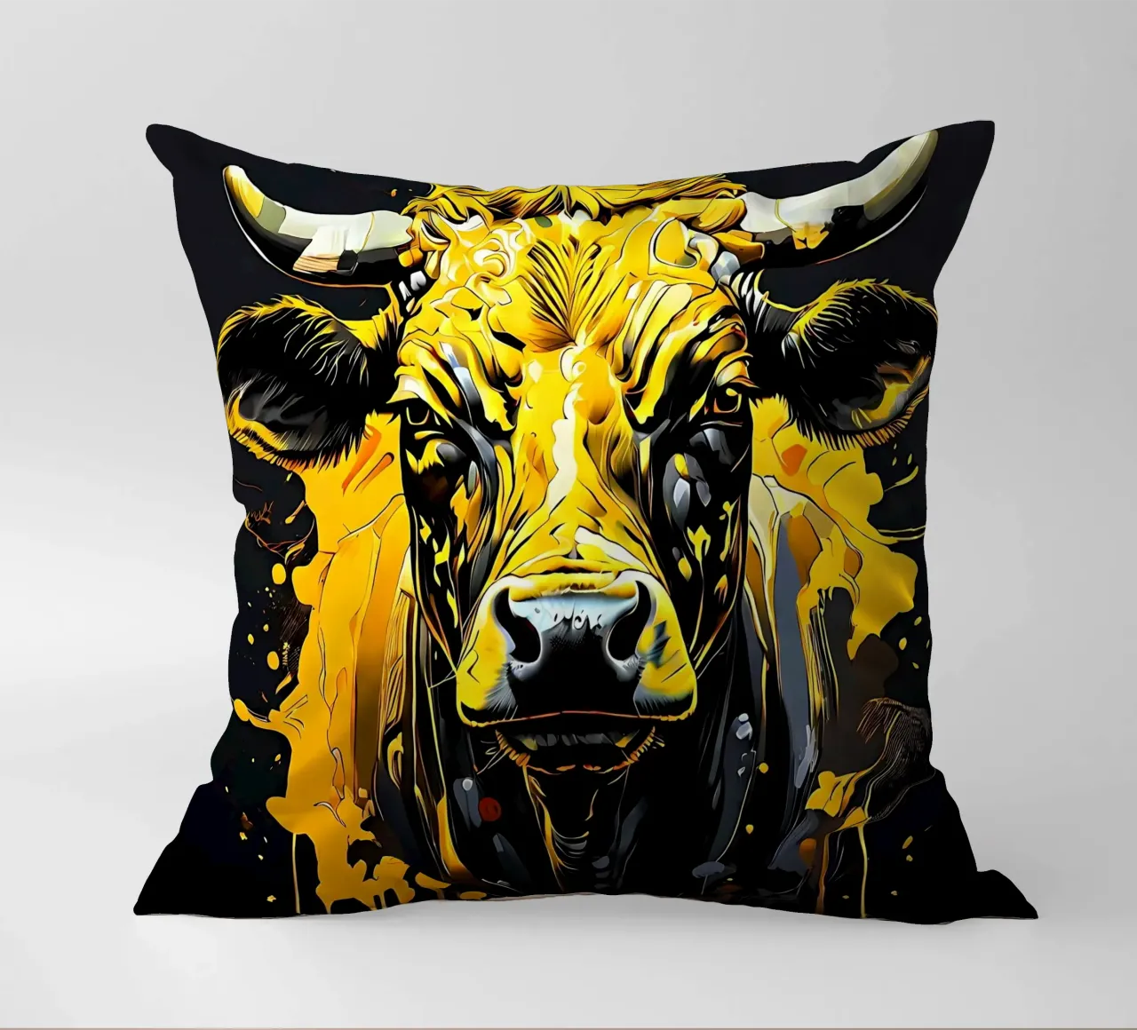 Mucca, stile_toro_G_1 cuscino da Tierisch bunt by LK