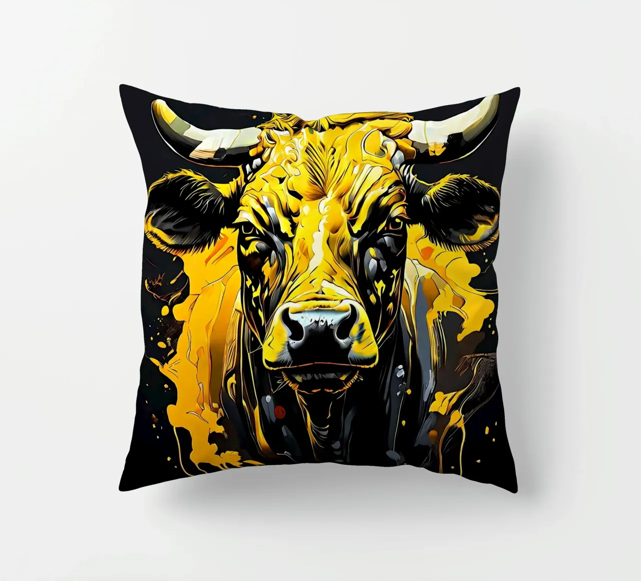 Mucca, stile_toro_G_1 cuscino da Tierisch bunt by LK