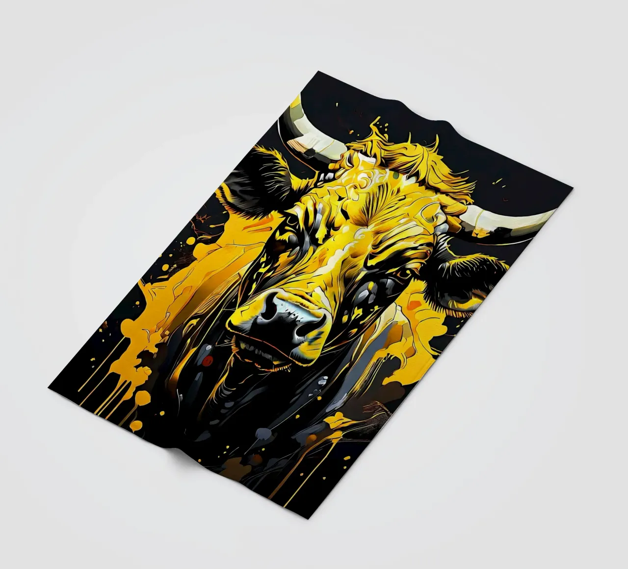 Mucca, stile_toro_G_1 coperta in pile da Tierisch bunt by LK