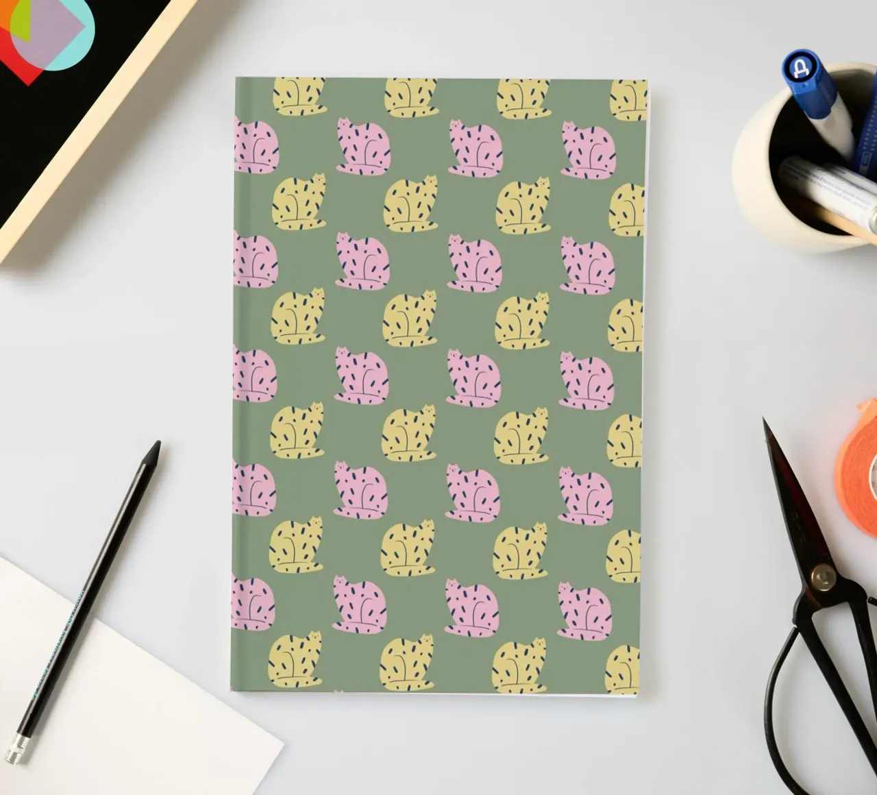 Cat Pattern No 03 notebook by treechild