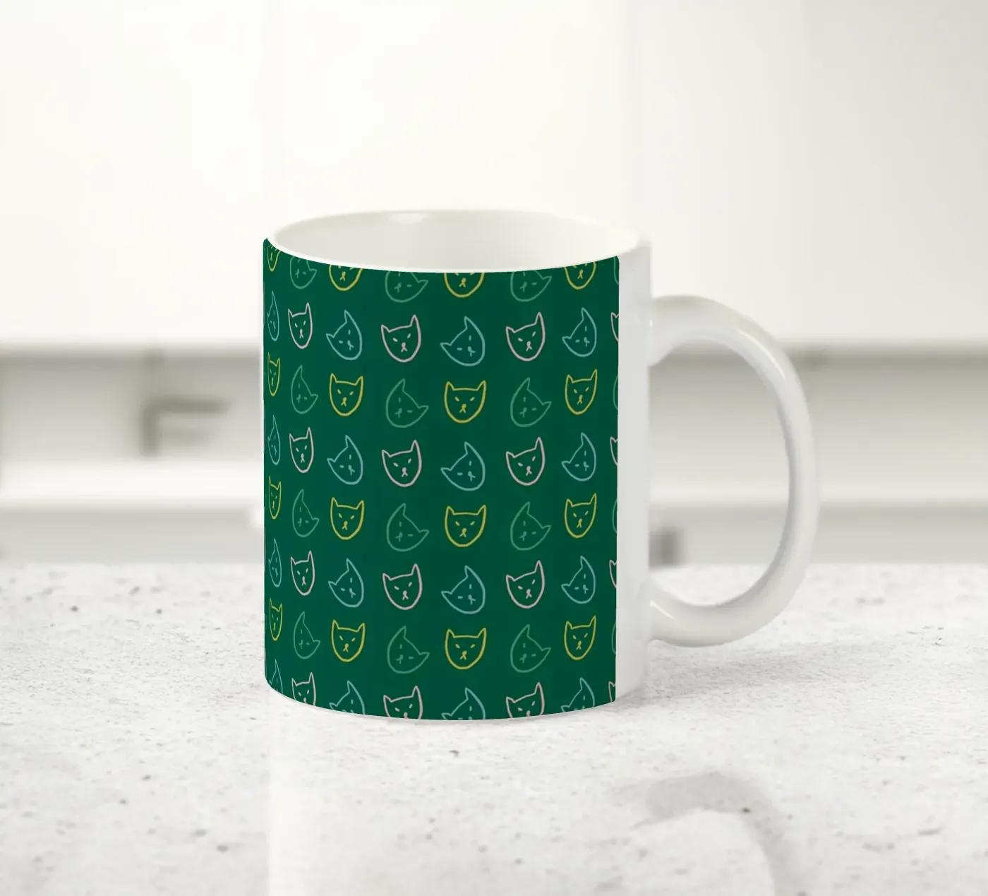 Cat Pattern No 05 ceramic mug by treechild