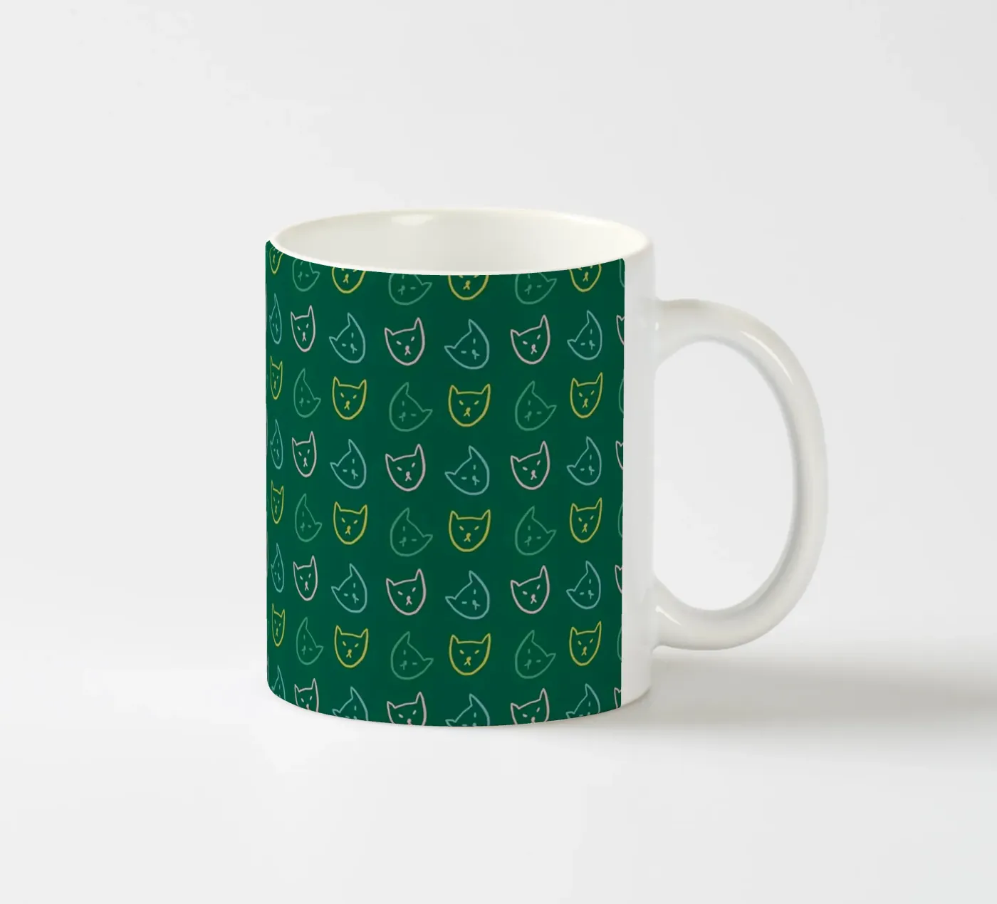 Cat Pattern No 05 ceramic mug by treechild