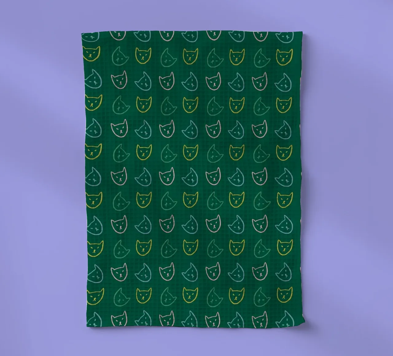 Cat Pattern No 05 canovaccio da cucina da treechild