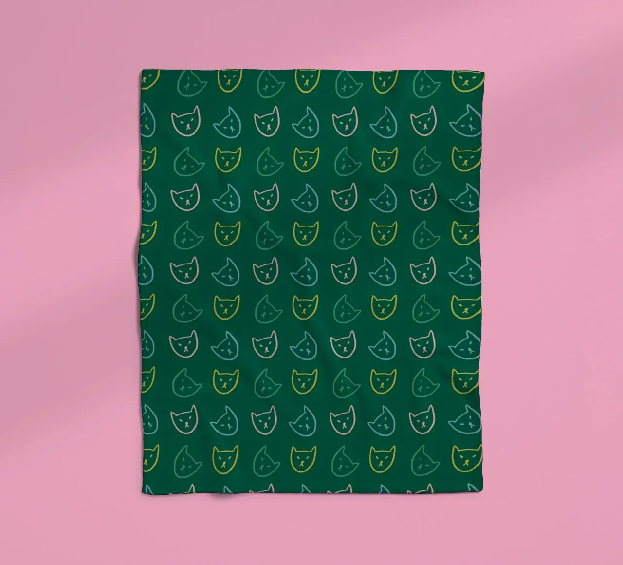 Cat Pattern No 05 coperta in pile da treechild