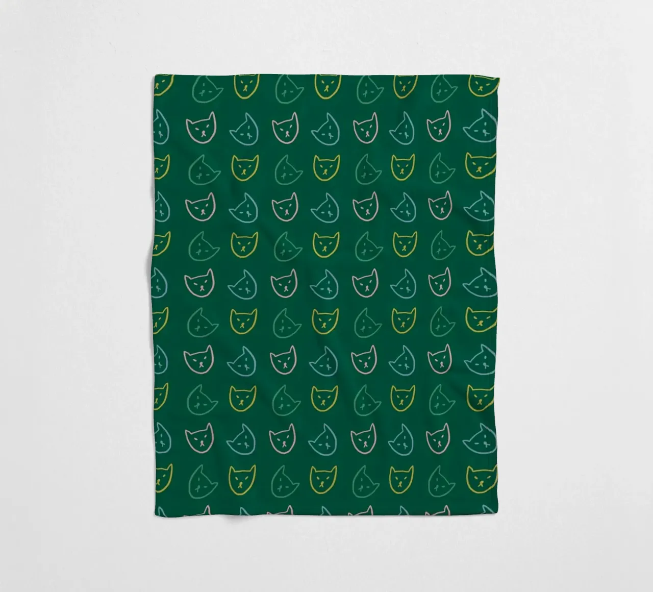 Cat Pattern No 05 coperta in pile da treechild