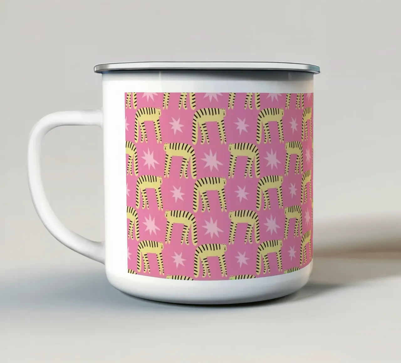 Tiger Pattern No 06 emaille mok van treechild