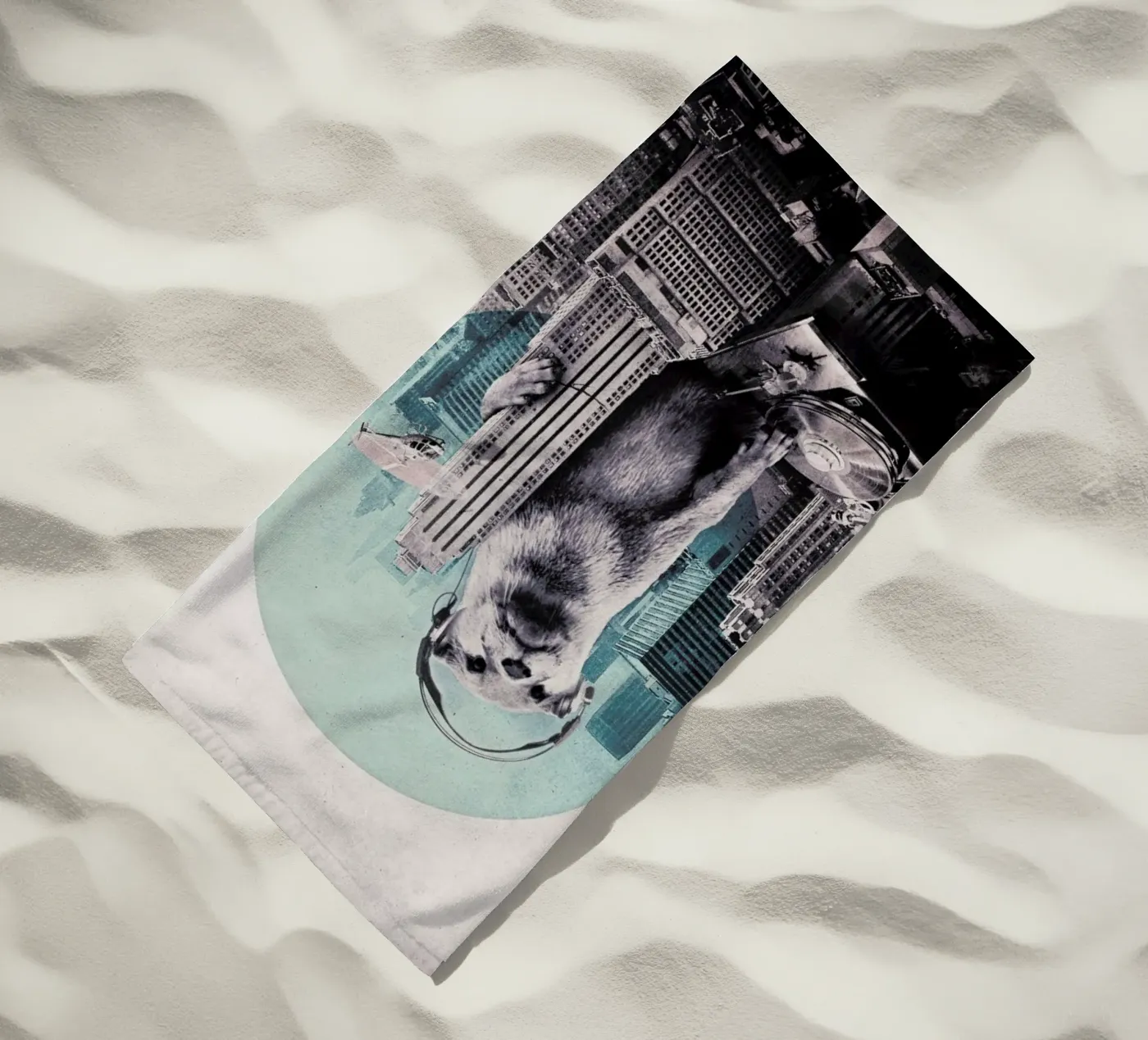 DJ beach towel by Ali Gulec