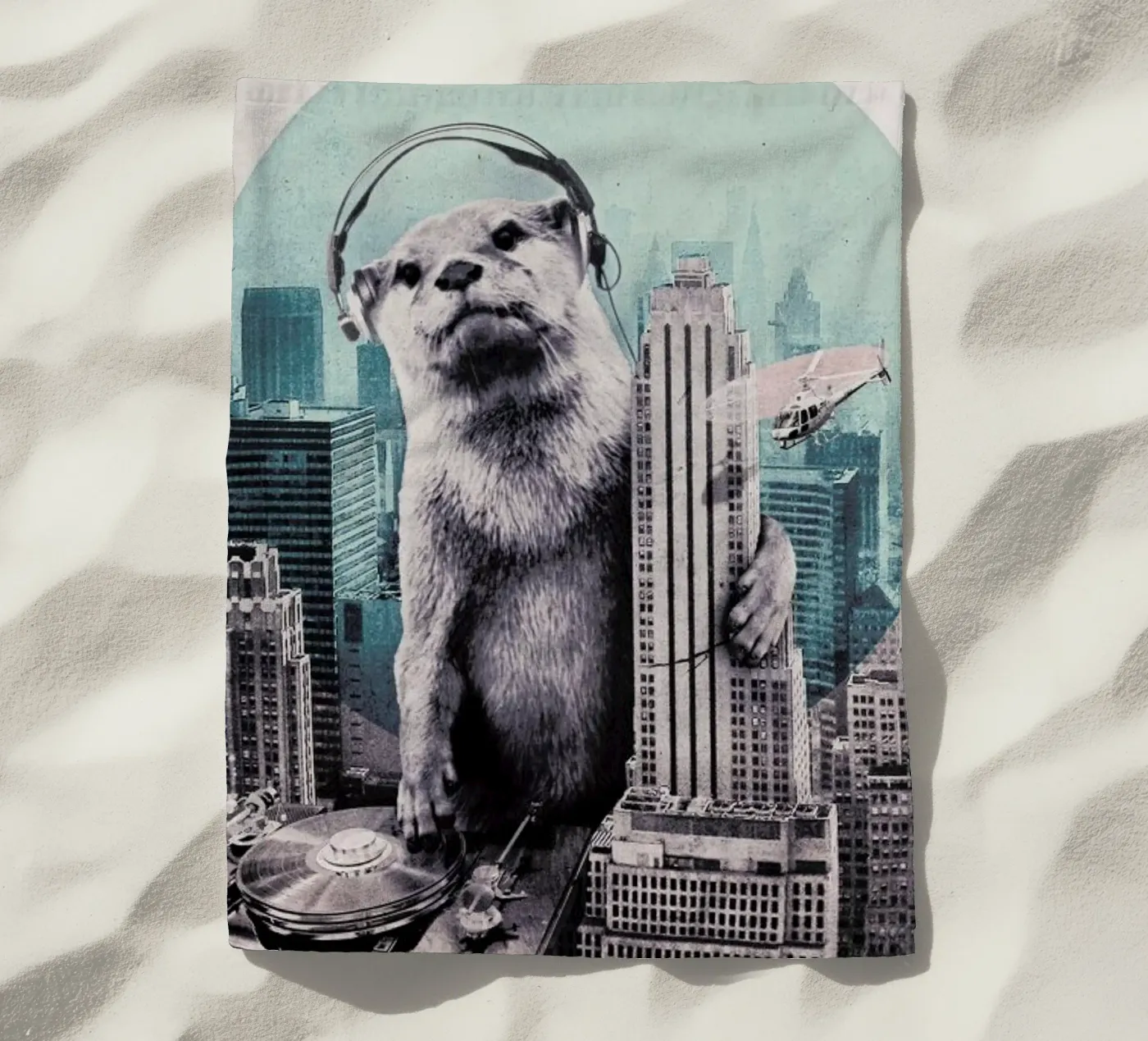DJ beach towel by Ali Gulec