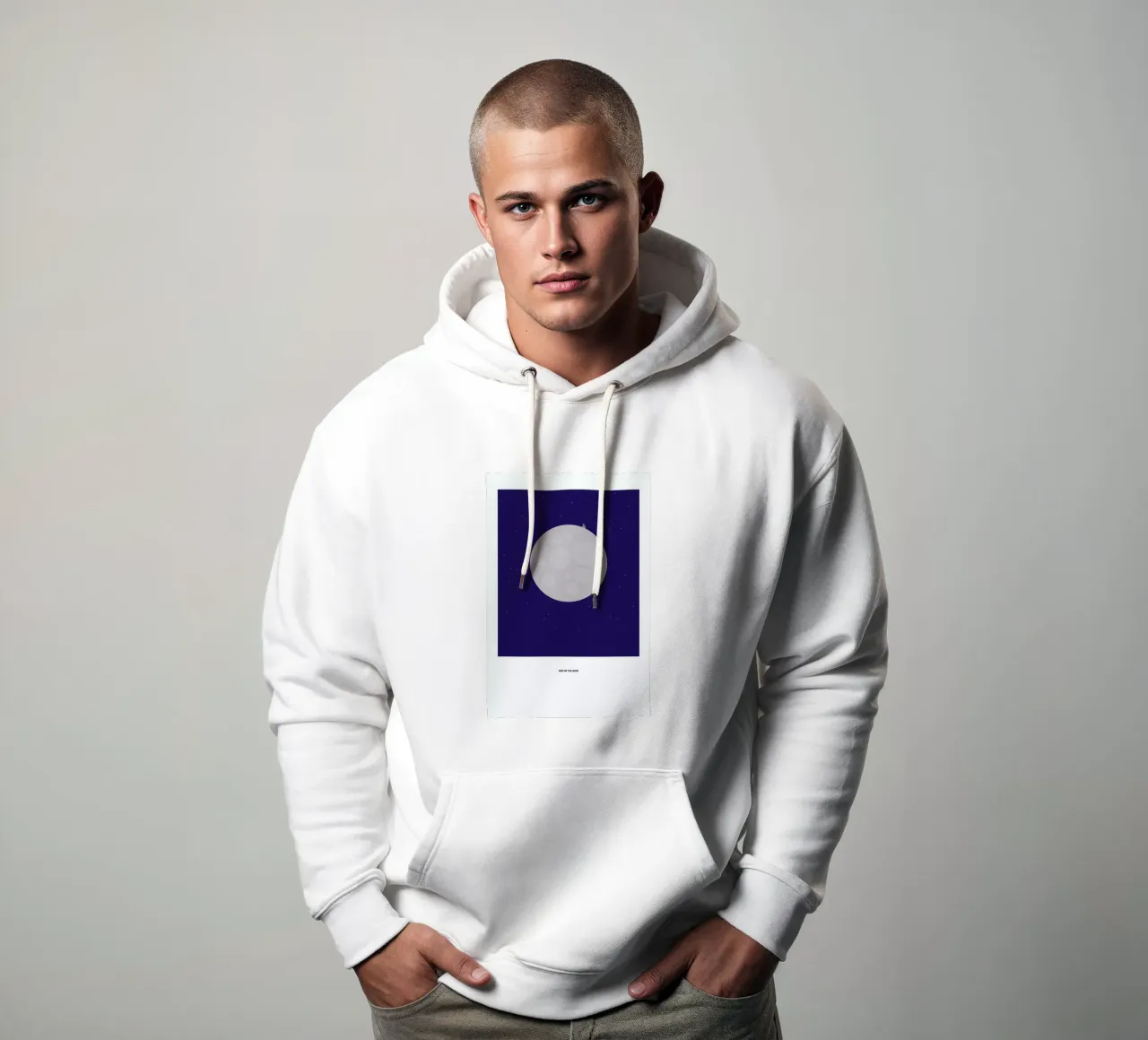 Man on the Moon Hoodie von Christophe Gowans