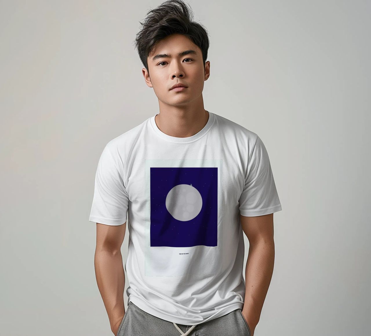 Man on the Moon t-shirt da Christophe Gowans