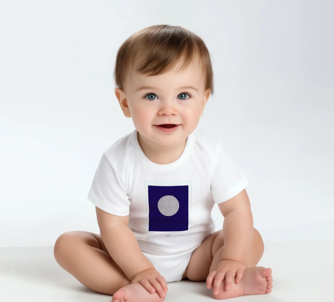 Man on the Moon body neonato maniche corte da Christophe Gowans