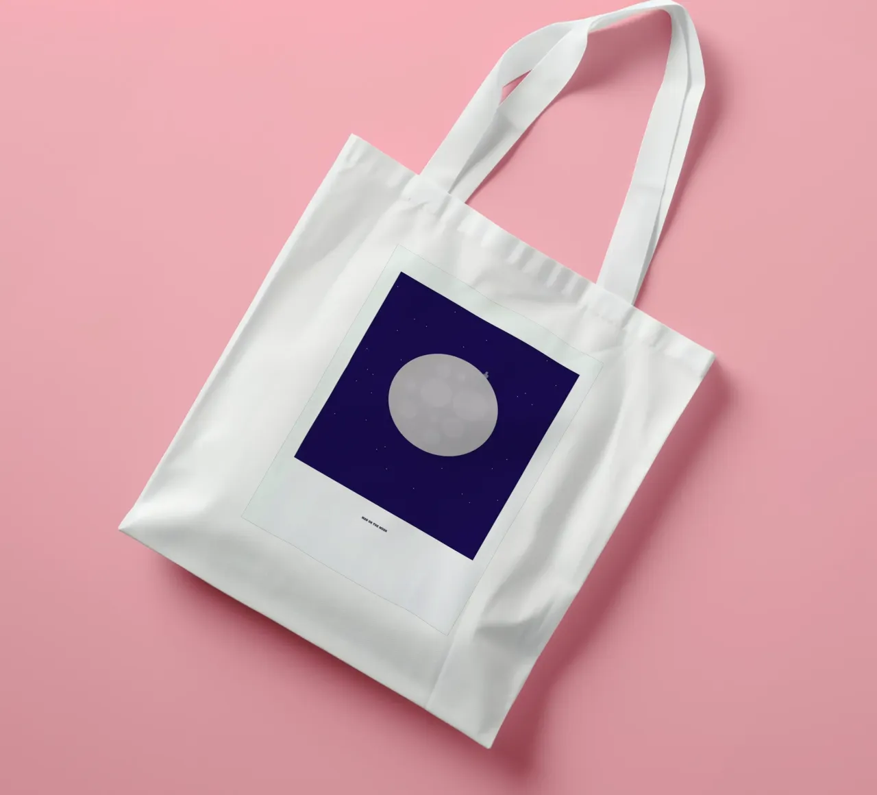 Man on the Moon borsa in juta da Christophe Gowans
