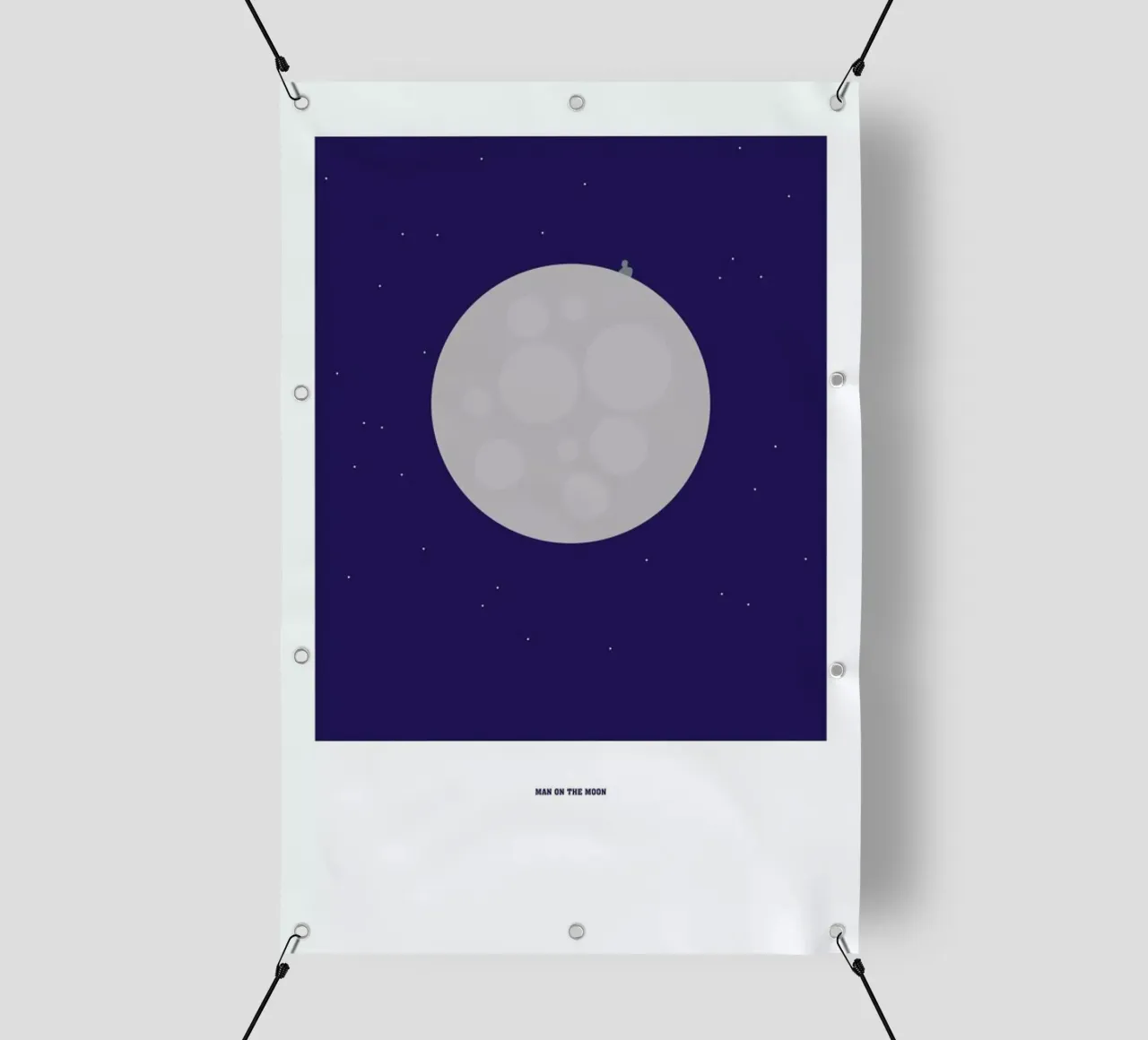 Man on the Moon telo in pvc da Christophe Gowans