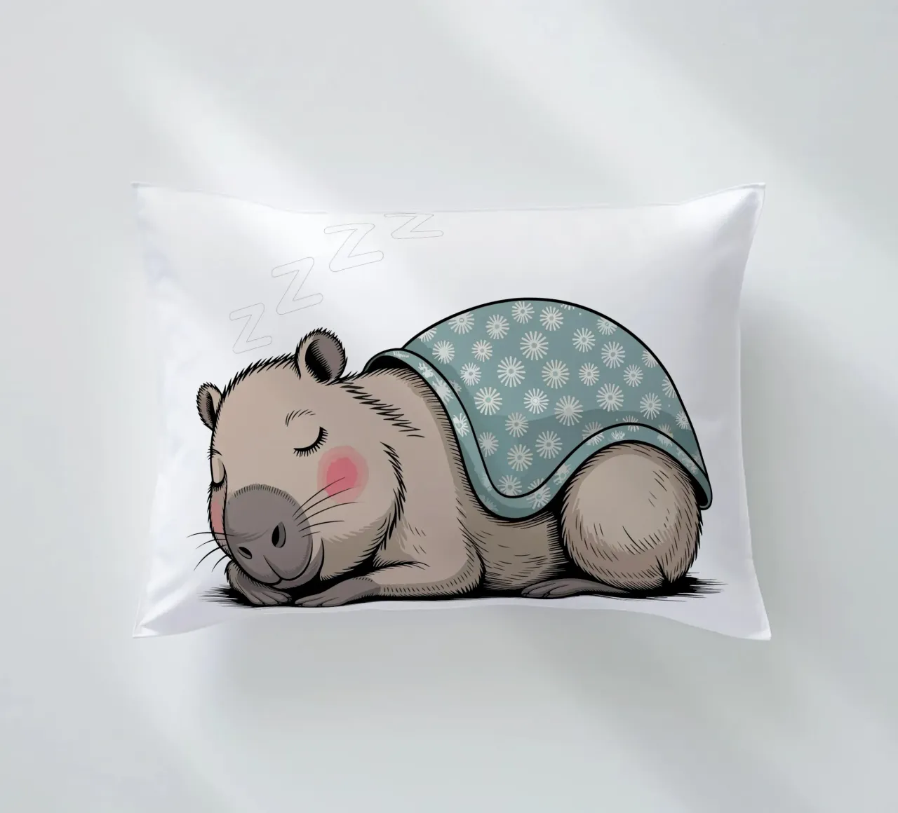 Capy & Bara Sleeping cuscino da Shirtfantastisch