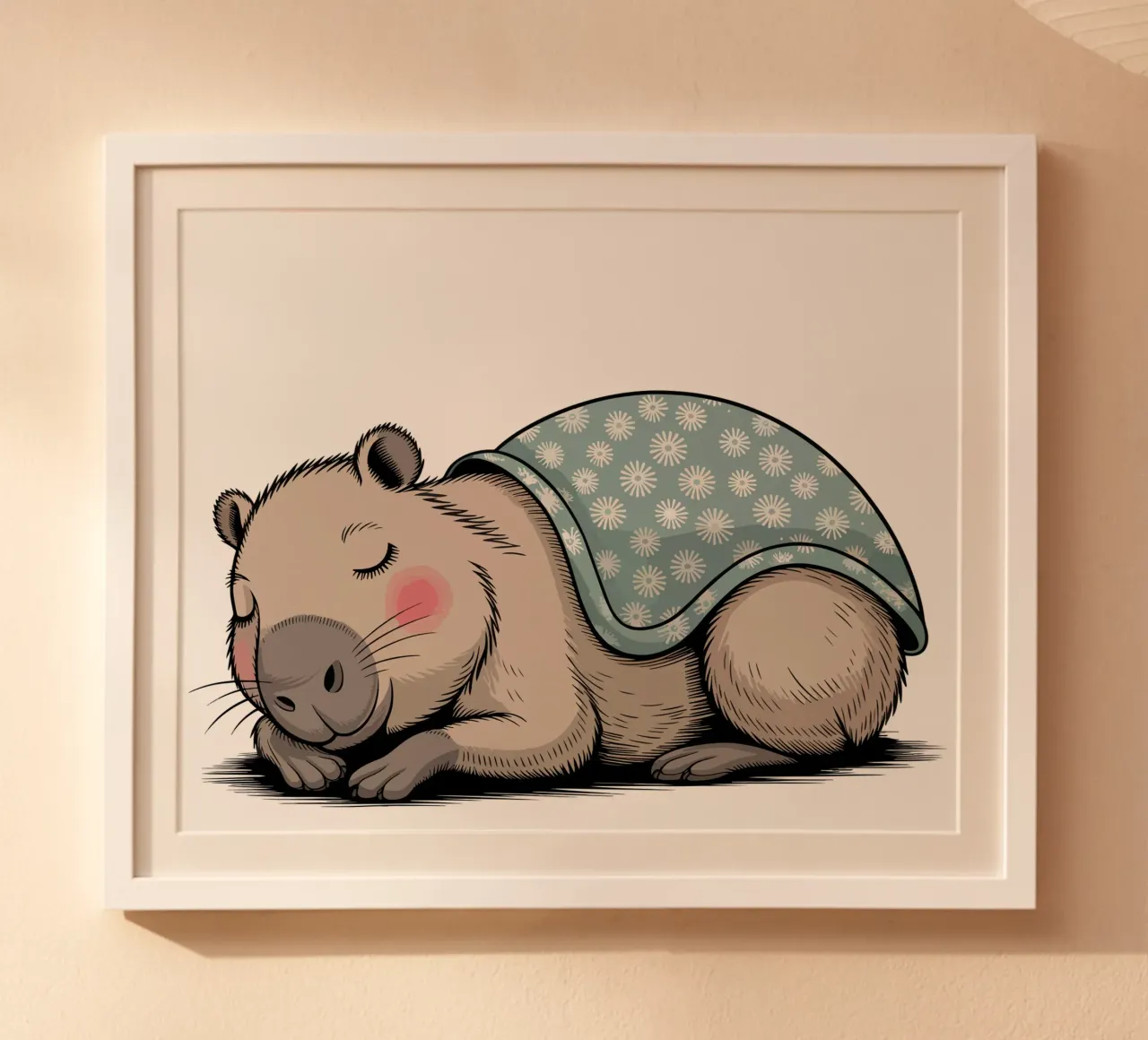 Capy & Bara Sleeping carta hahnemühle da Shirtfantastisch
