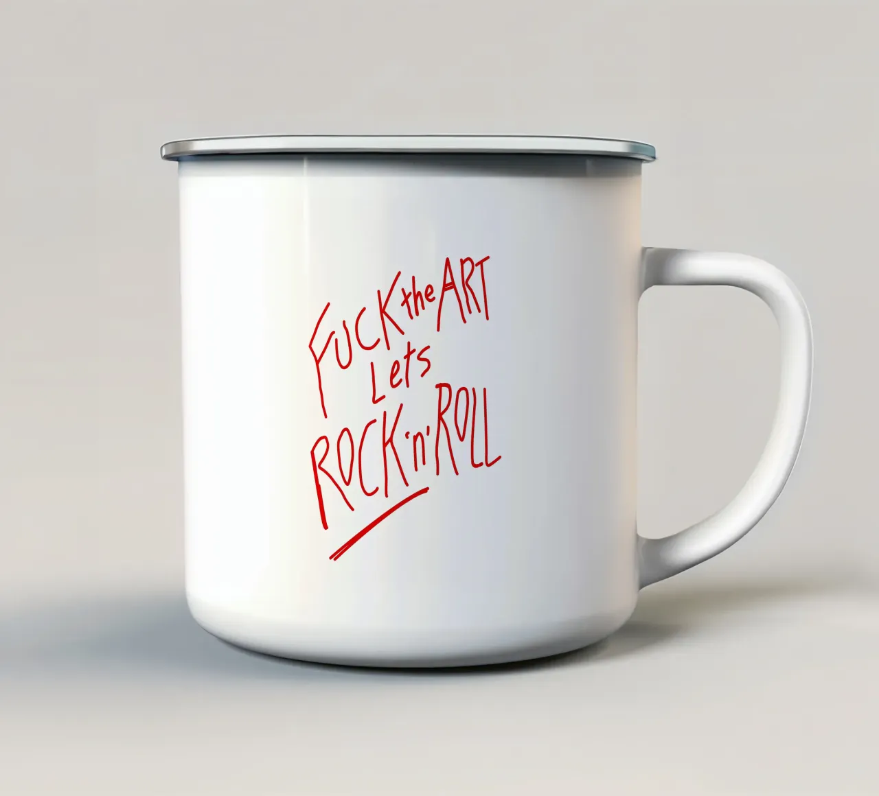 Rock N Roll tazza in smalto da carswick