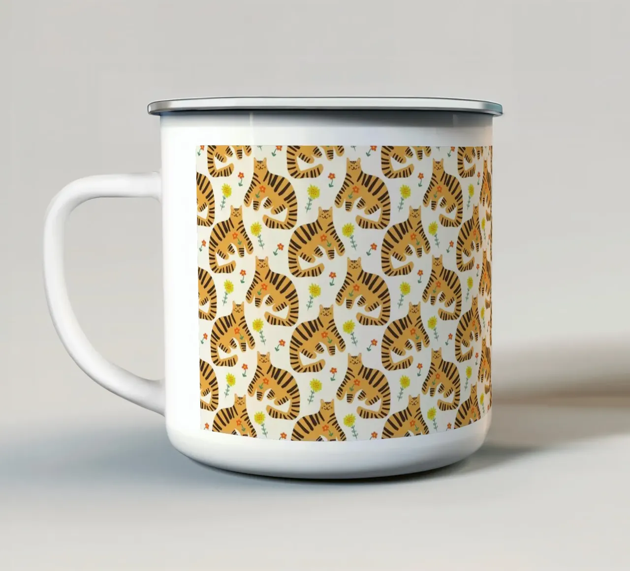 Tiger Pattern No 11 tazza in smalto da treechild