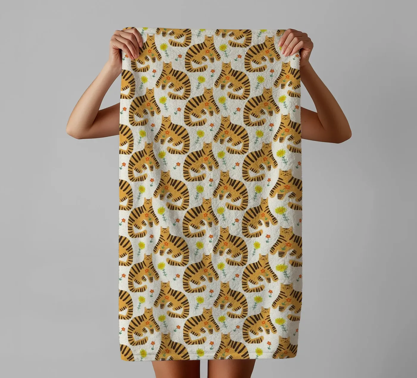 Tiger Pattern No 11 towel by treechild