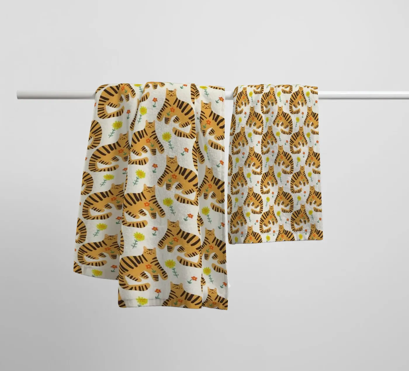 Tiger Pattern No 11 towel by treechild