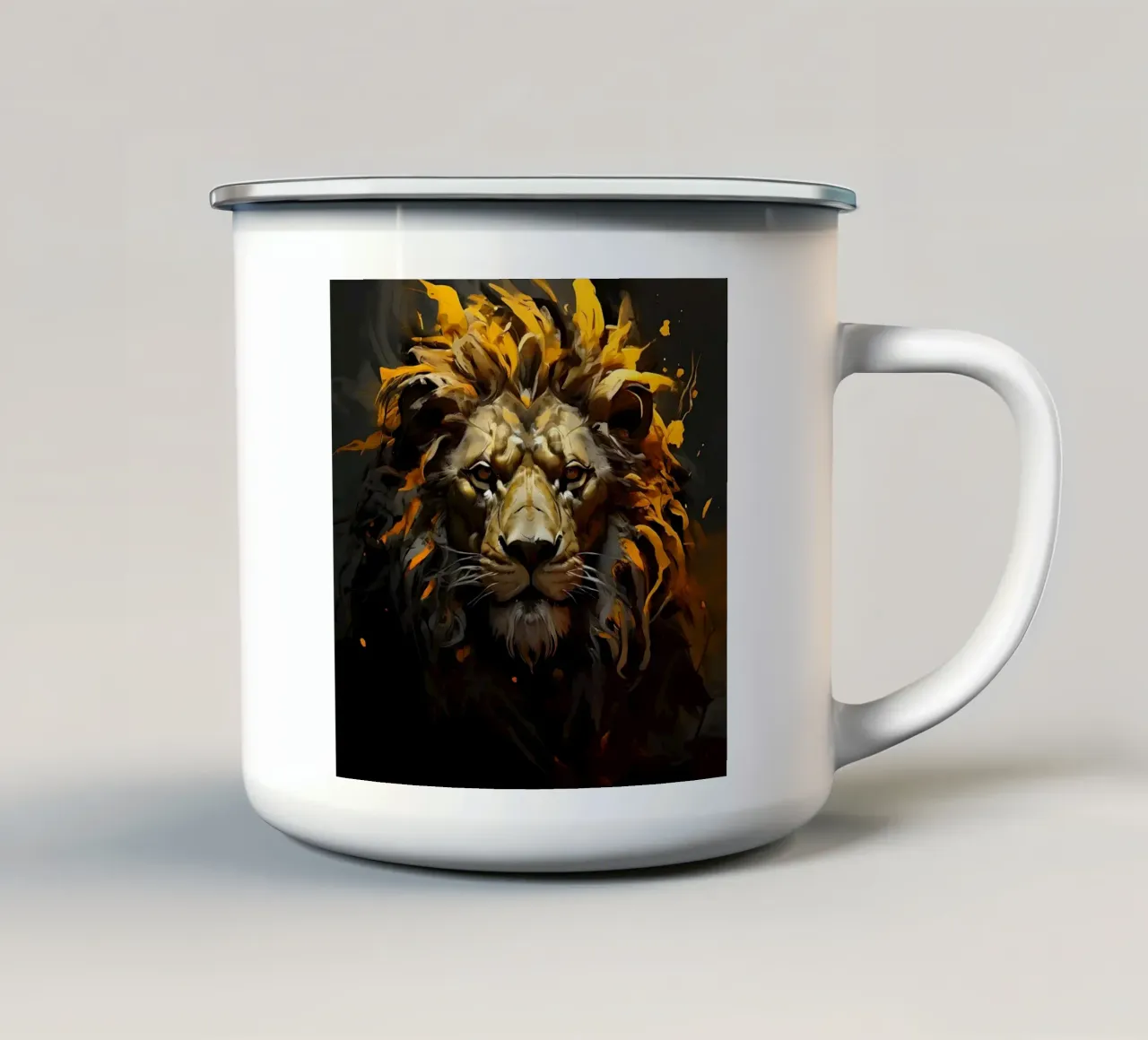 Stile_leone_G_2 tazza in smalto da Tierisch bunt by LK