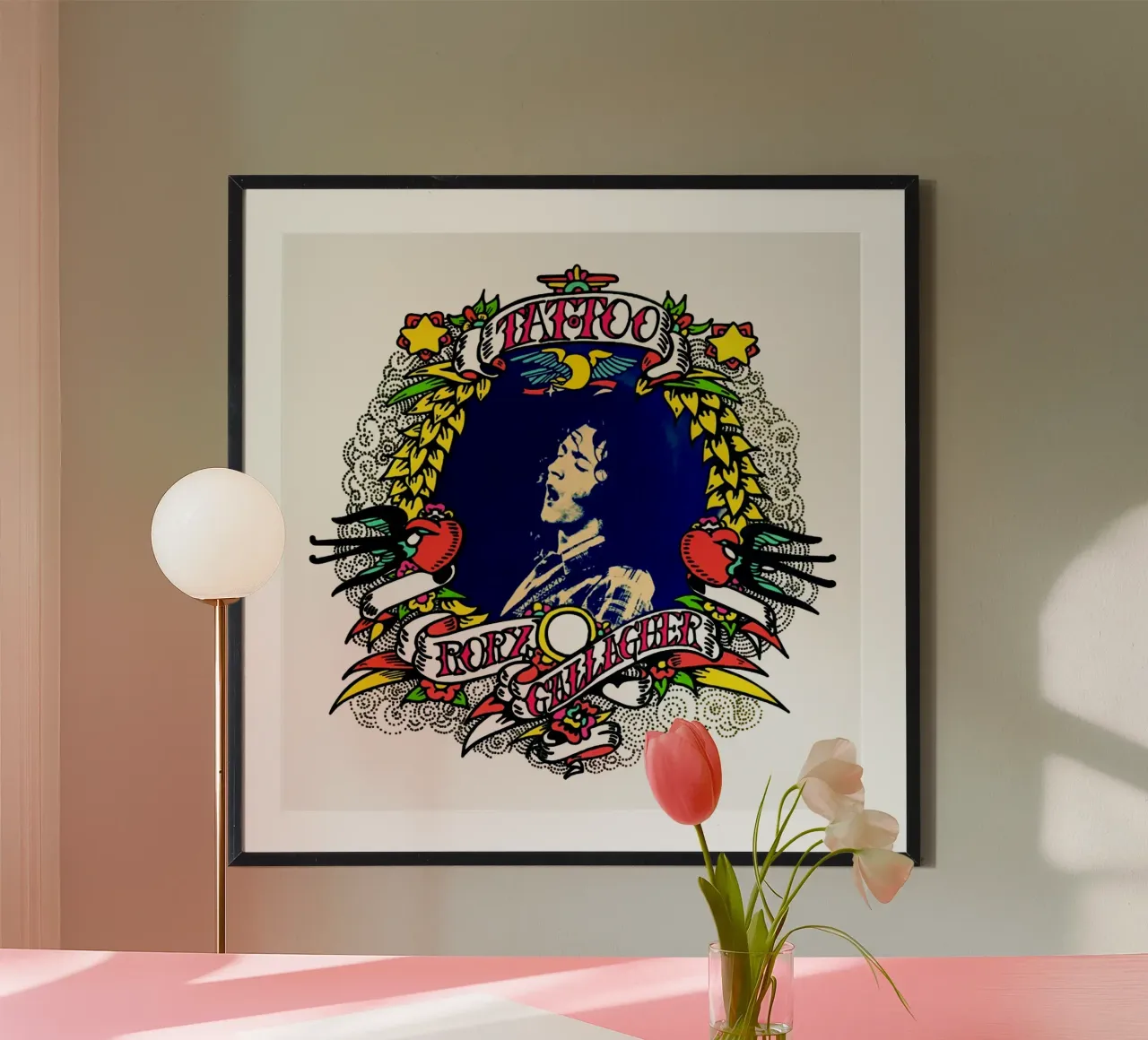 Stile classico - Rory Gallagher poster con telaio in alluminio da https://www.juniqe.com/uk/shop/Henndraws