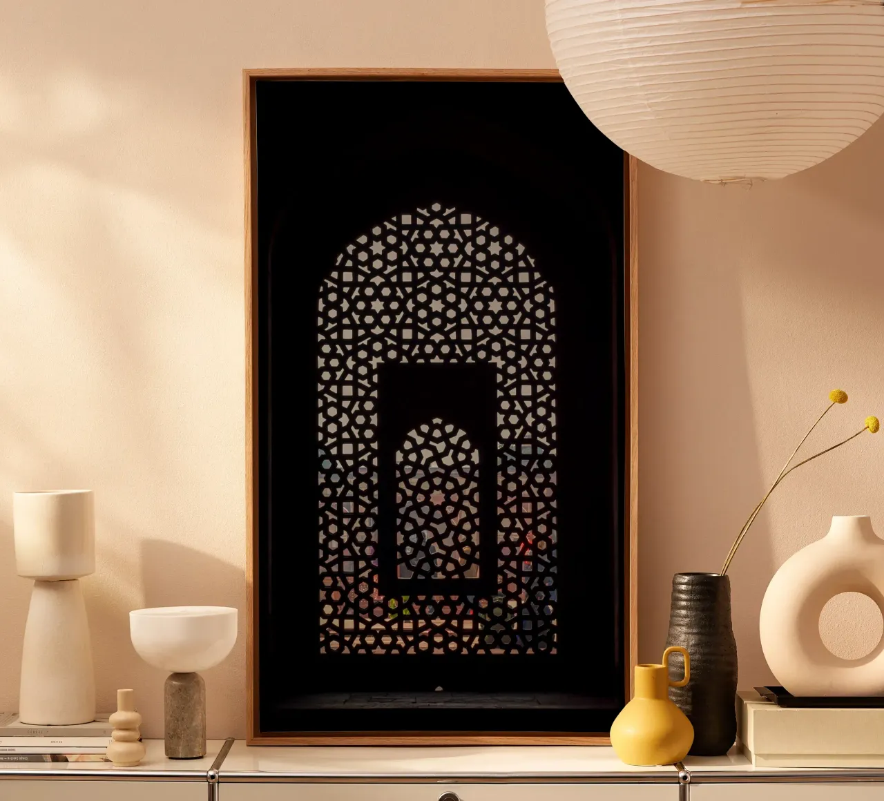 Architecture of Escape canvas with Floater frame by PhotoVibe Decor