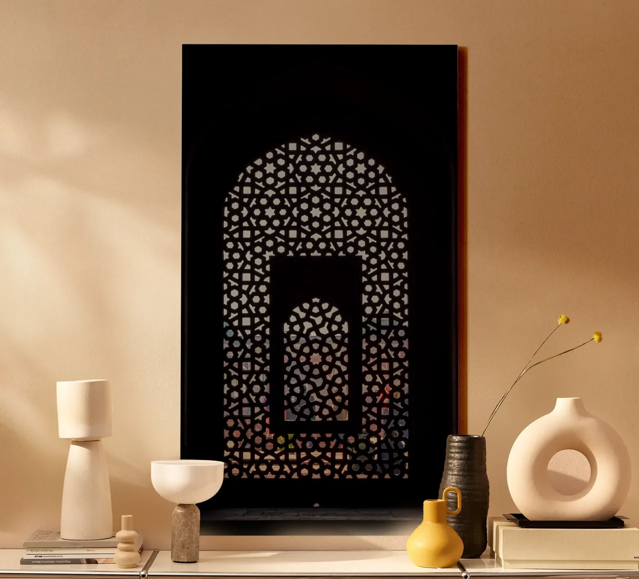Architecture of Escape canvas with Floater frame by PhotoVibe Decor