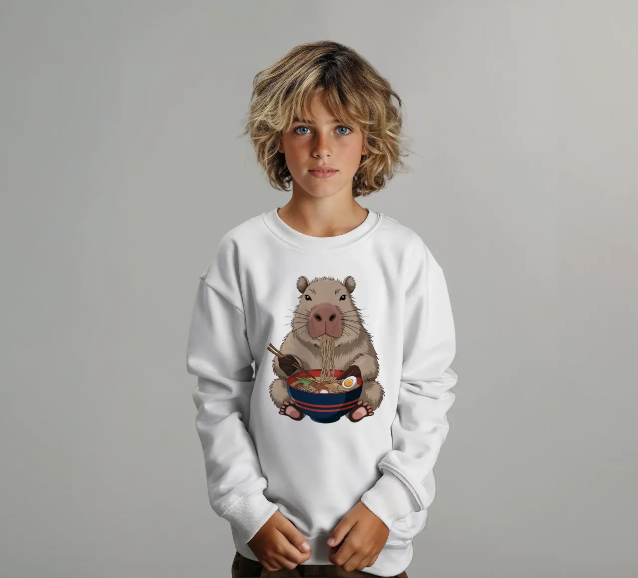 Capy & Bara Nudelfreak felpa bambino da Capy & Bara