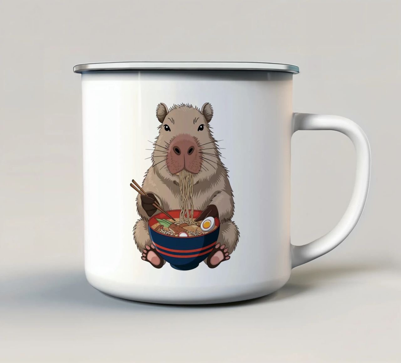 Capy & Bara Nudelfreak tazza in smalto da Capy & Bara