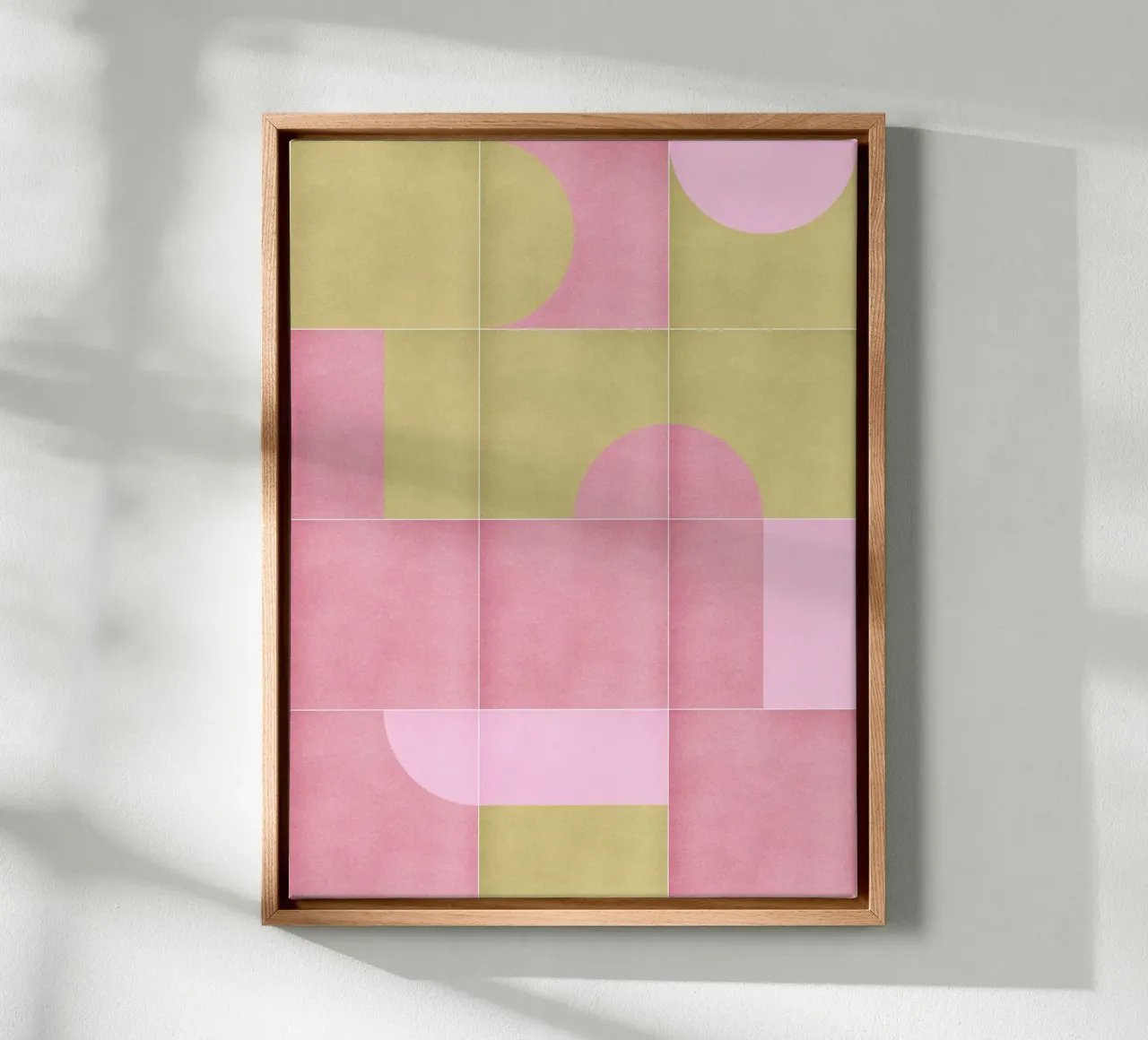 Retro Tiles 15 tela con Cornice a cassetta da designdn