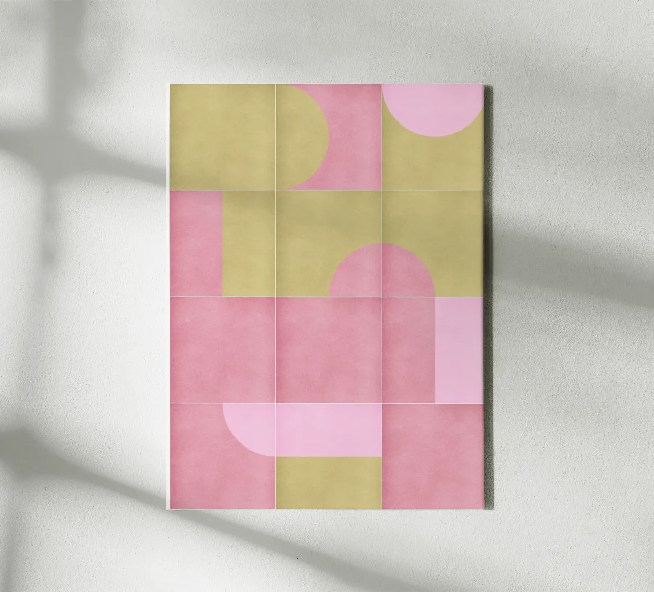 Retro Tiles 15 tela con Cornice a cassetta da designdn