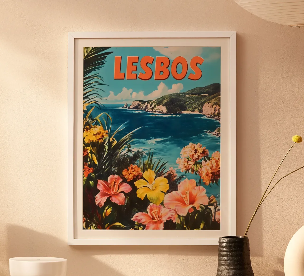 Poster di viaggio vintage di Lesbo poster da Vintage Travel Art