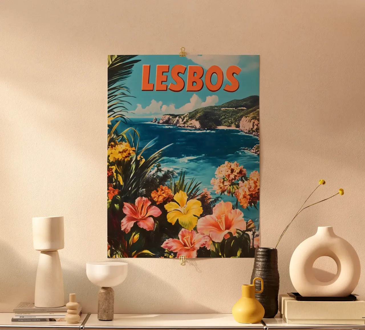 Poster di viaggio vintage di Lesbo poster da Vintage Travel Art