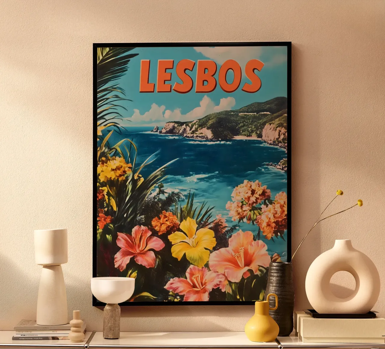 Poster di viaggio vintage di Lesbo poster da Vintage Travel Art