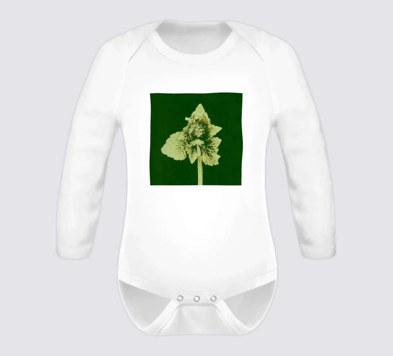 Impressioni botaniche | Lamium purpureum v3 body neonato maniche lunghe da Ivona Maris