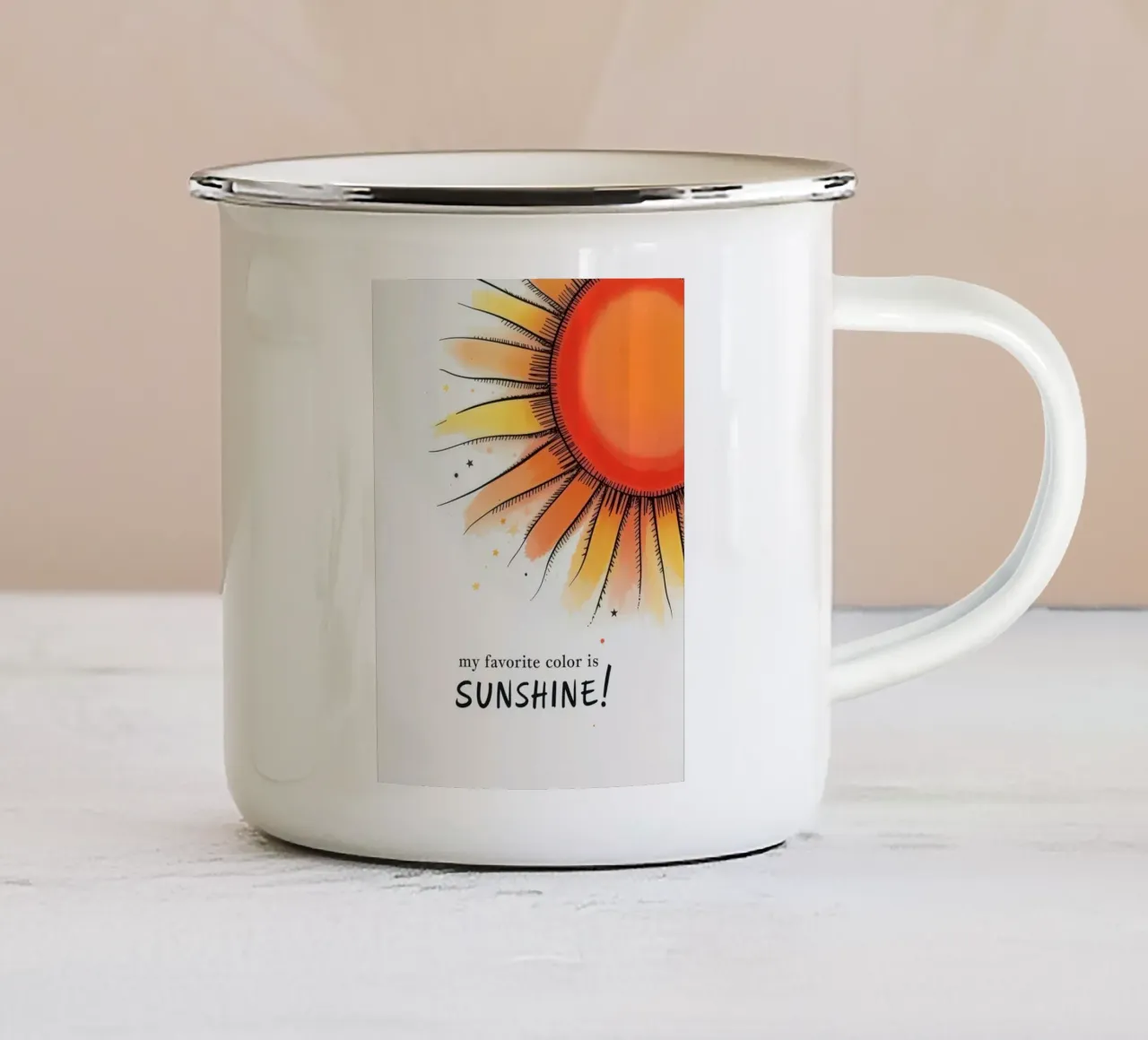Sunshine tazza in smalto da 20 Farben