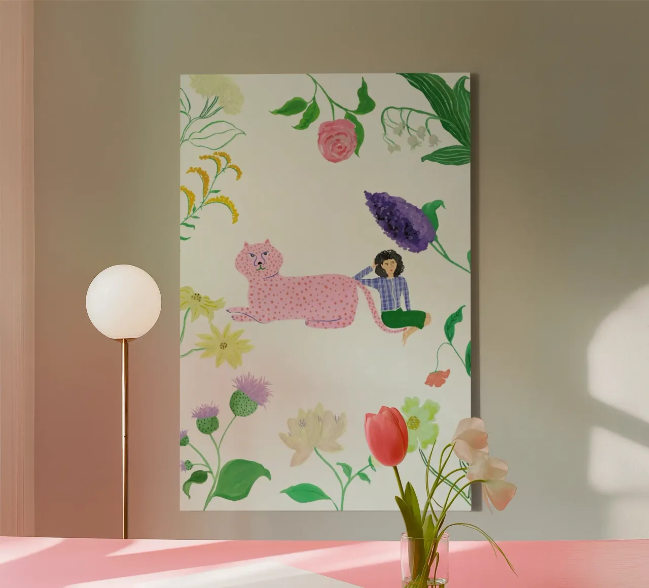 Daydreaming canvas with Floater frame by Atelier Mave