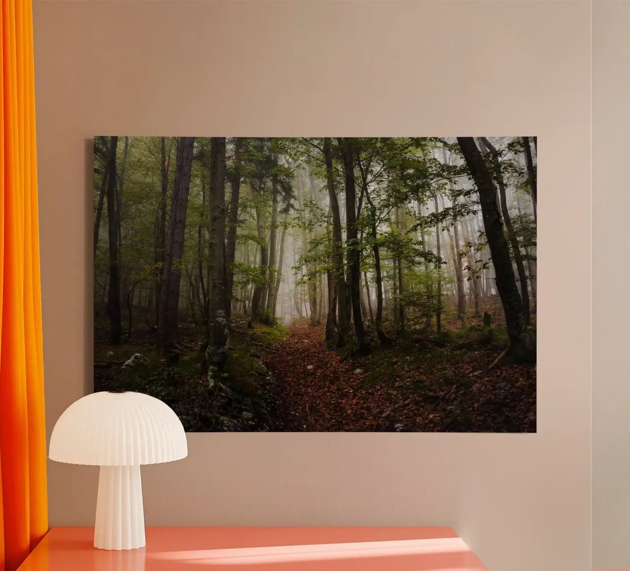 Sussurri di sentieri d'autunno tela con Cornice a cassetta da PhotoVibe Decor