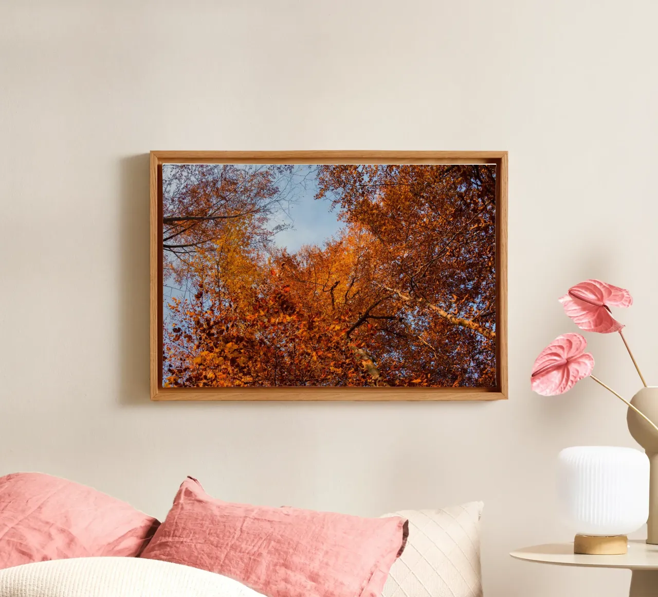 Sussurri di sentieri d'autunno tela con Cornice a cassetta da PhotoVibe Decor