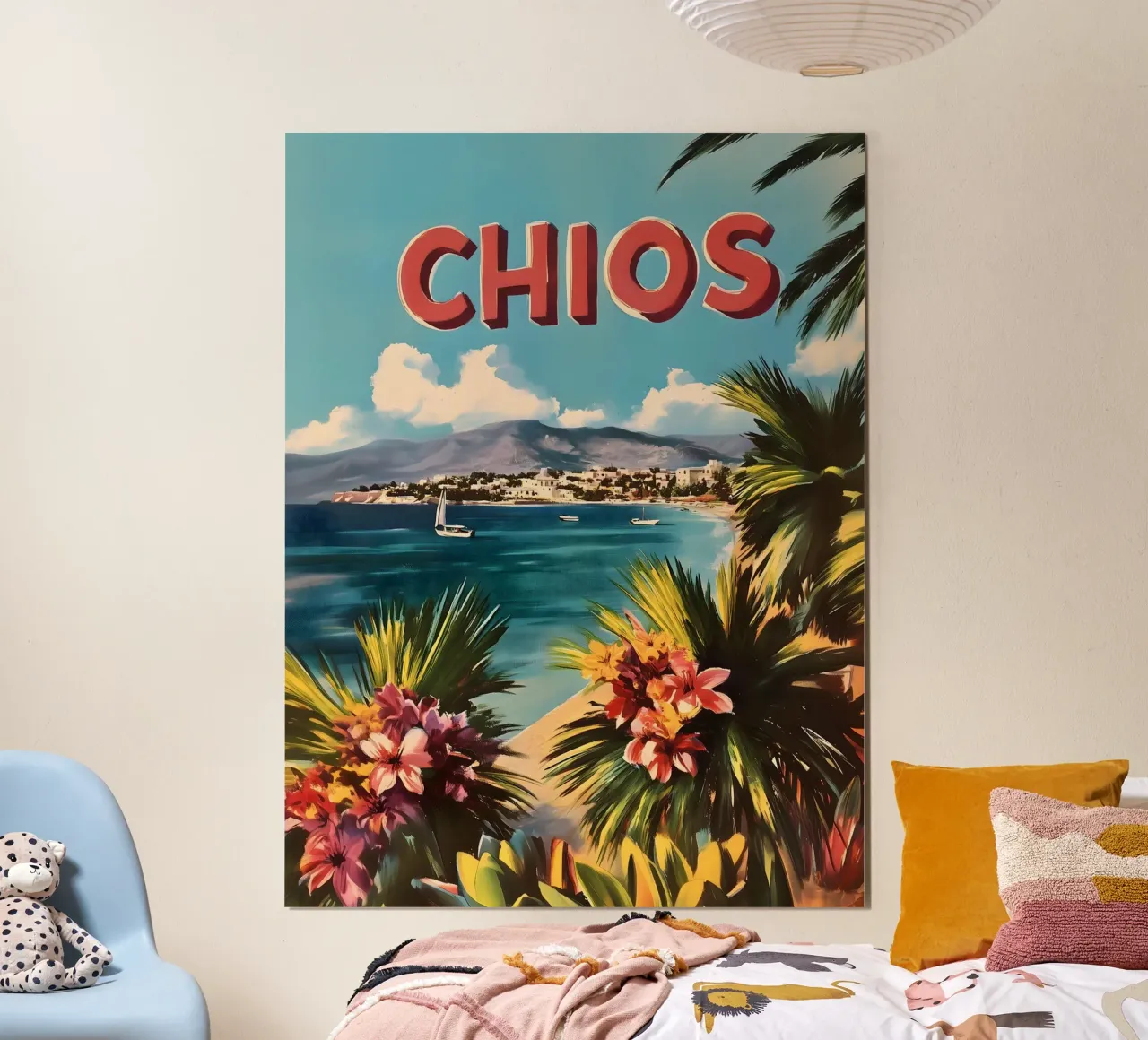 Poster di viaggio vintage di Chios poster da Vintage Travel Art