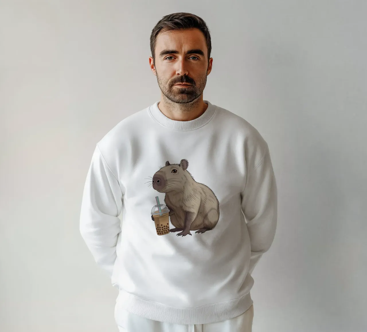 Capy & Bara Bubble Tea sweatshirt van Capy & Bara
