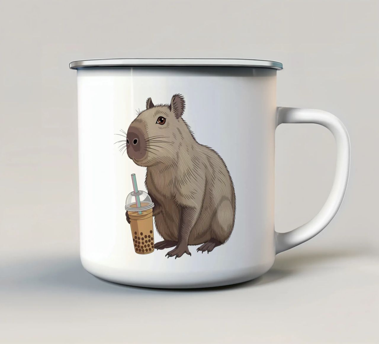 Capy & Bara Bubble Tea tazza in smalto da Capy & Bara