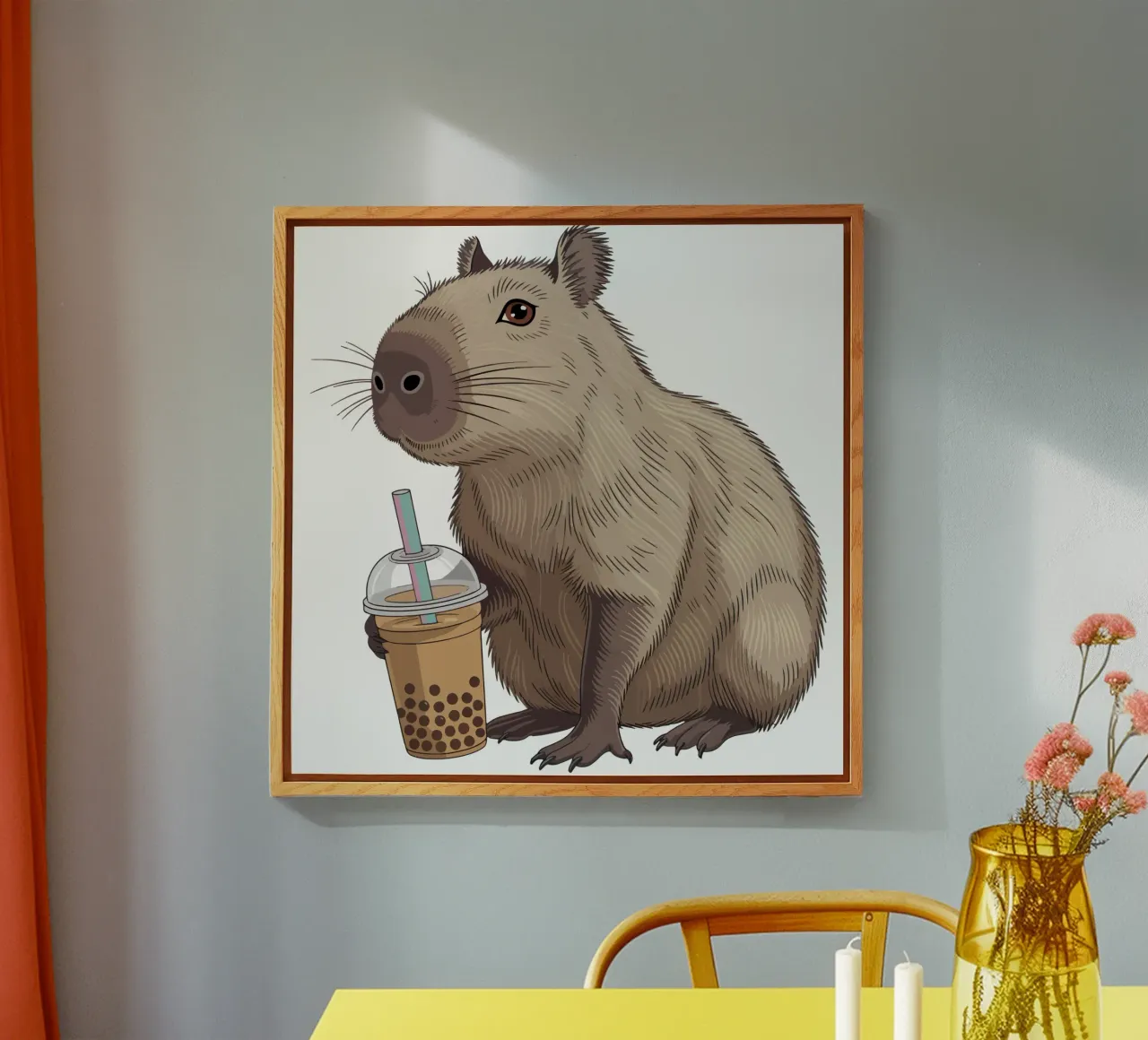 Capy & Bara Bubble Tea plexiglass da Shirtfantastisch