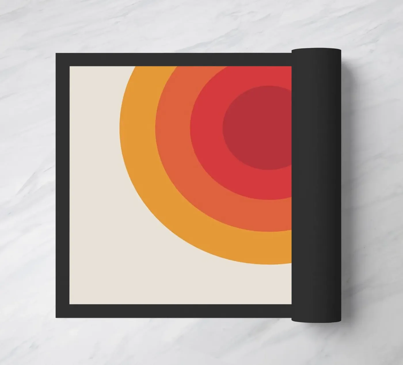 cerchi concentrici rossi zerbino da Ron Bale