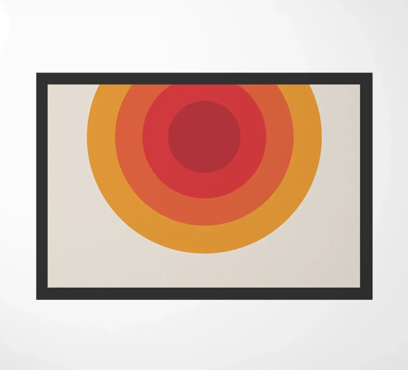 cerchi concentrici rossi zerbino da Ron Bale