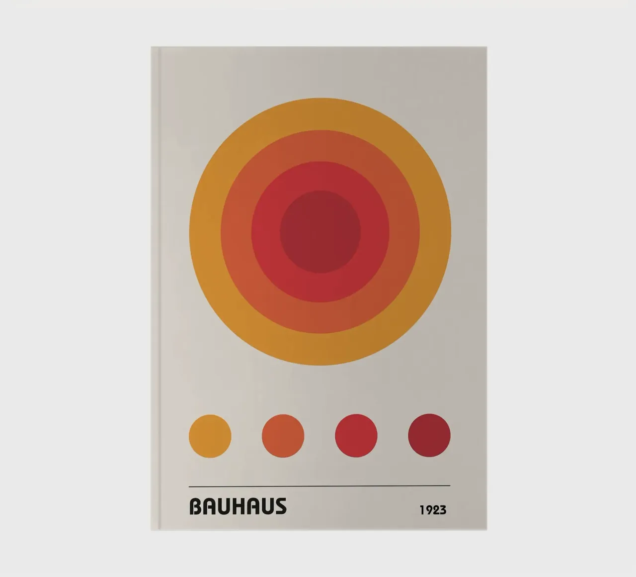 circles concentric red notebook by Ron Bale